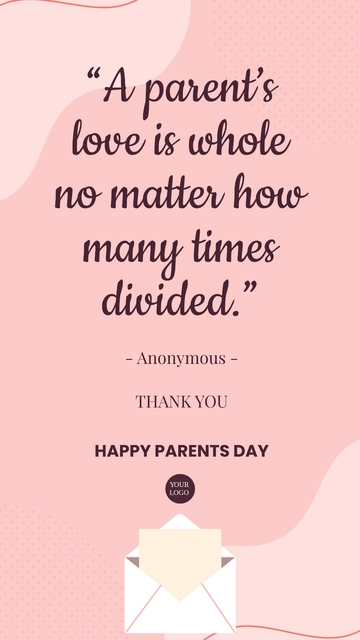 Free Parents Day Card Quote Template to Edit Online