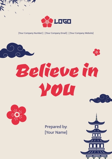 Free Japanese Cover Page Template to Edit Online