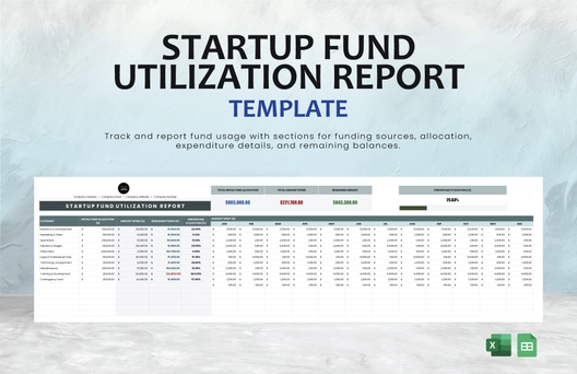 Startup Fund Utilization Report Template