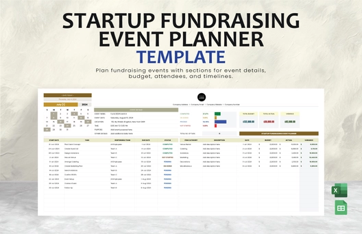 Startup Fundraising Event Planner Template