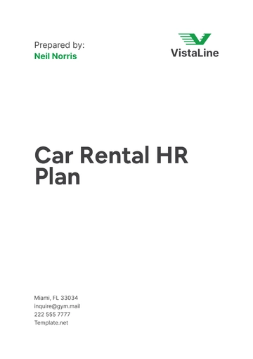 Free Car Rental HR Plan Template to Edit Online