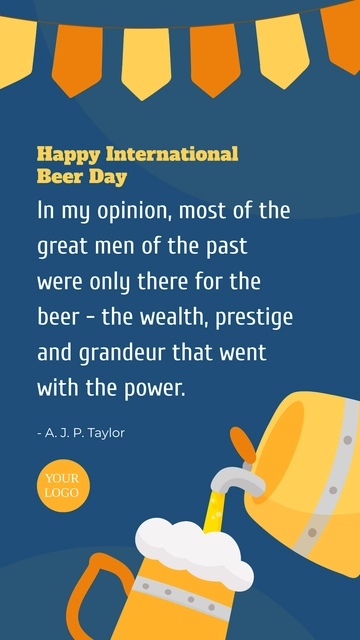 Free Happy International Beer Day Quote Template to Edit Online Free Happy International Beer Day Quote Template to Edit Online