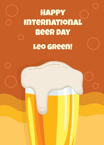 Free International Beer Day Wishes Template to Edit Online