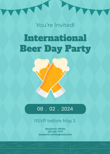 Free International Beer Day Invitation Template to Edit Online Free International Beer Day Invitation Template to Edit Online