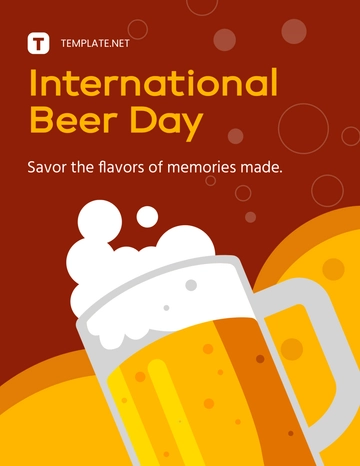 Free International Beer Day Flyer Template to Edit Online