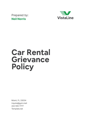 Free Car Rental Grievance Policy Template to Edit Online