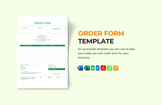 Order Form Template