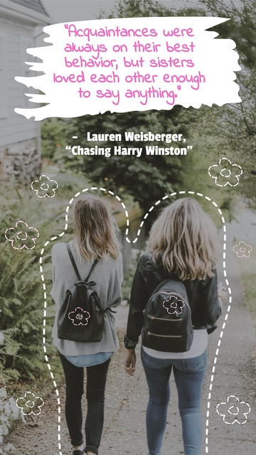 Free Sisters Day Quote Template to Edit Online