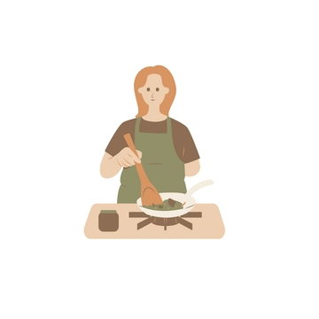 Free Girl Cooking Clipart to Edit Online