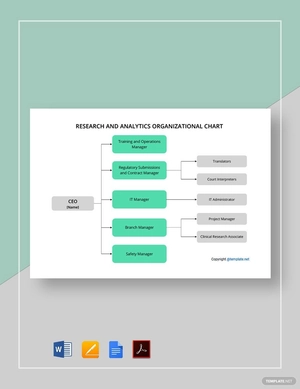 Research & Analytics Organizational Chart Template