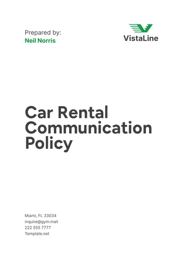 Free Car Rental Communication Policy Template to Edit Online