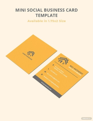 Mini Social Business Card Template