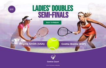 Free Wimbledon Ladies' Doubles Semi-finals Template to Edit Online