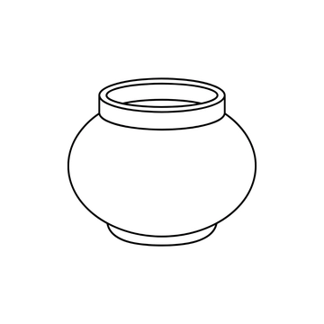Free Monoline Clay Pot Clipart to Edit Online