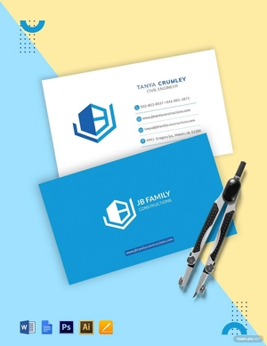 Civil Engineering Business Card Template