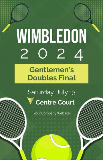 Free Wimbledon Gentlemen's Doubles Final Template to Edit Online