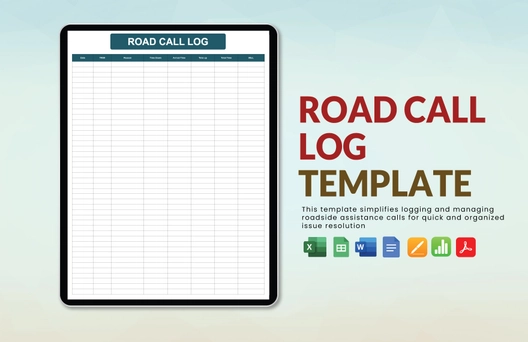 Road Call Log Template