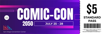 Free Comic Con Price Ticket Template to Edit Online