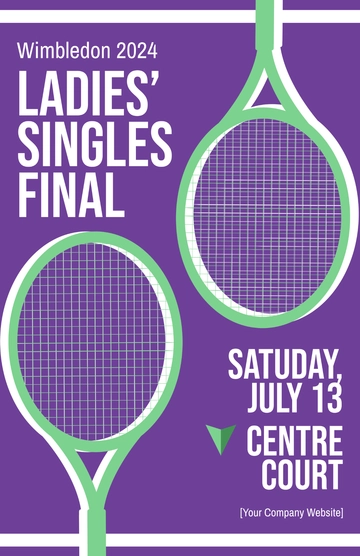 Free Wimbledon Ladies' Singles Final Template to Edit Online