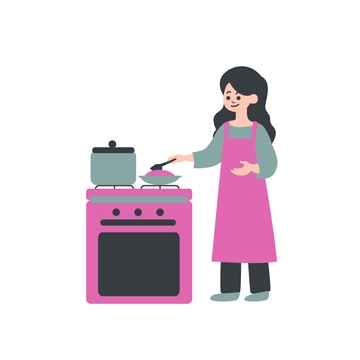 Free Mother Cooking Clipart to Edit Online