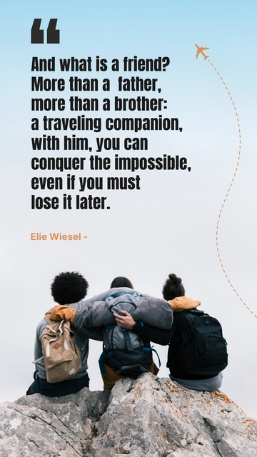Free Friendship Day Brother Quote Template to Edit Online