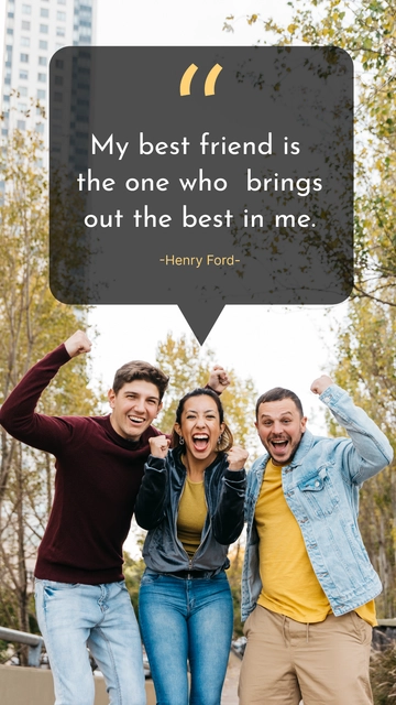 Free Friendship Day Bestie Quote Template to Edit Online