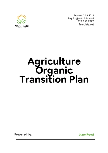 Free Agriculture Organic Transition Plan Template to Edit Online