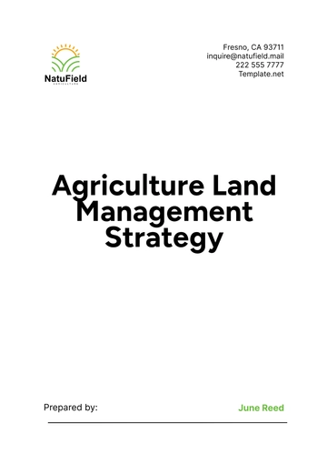 Free Agriculture Land Management Strategy Template to Edit Online