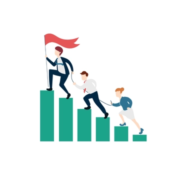 Free People Climbing In Success Clipart to Edit Online