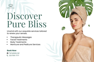 Free Spa Service Banner Template to Edit Online