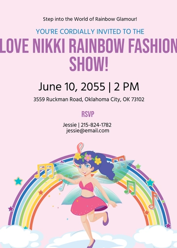 Free Love Nikki Rainbow Invitation Template to Edit Online | Template.net
