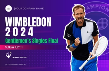 Free Wimbledon Gentlemen's Singles Final Template to Edit Online