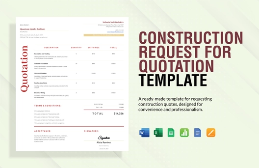 Construction Request for Quotation Template