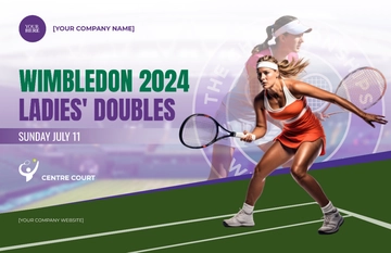 Free Wimbledon Ladies Doubles Final Template to Edit Online