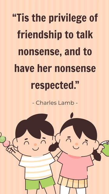 Free Friendship Day Quote for Kids Template to Edit Online