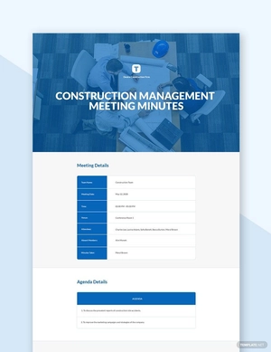 Construction Management Meeting Minutes Template