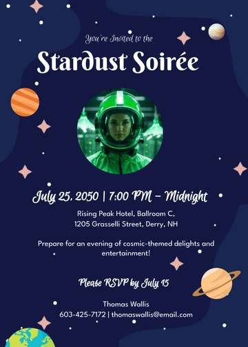 Free Space Photo Invitation Template to Edit Online