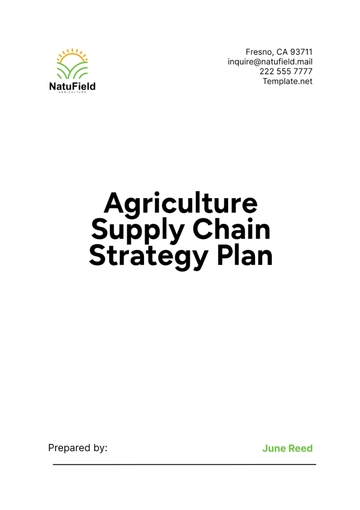 Free Agriculture Supply Chain Strategy Plan Template to Edit Online