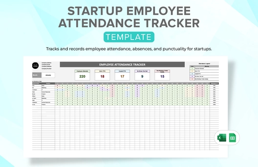 Startup Employee Attendance Tracker Template