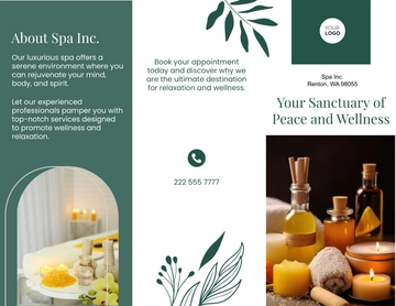Free Spa Advertising Brochure Template to Edit Online