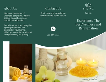 Free Spa Digital Brochure Template to Edit Online