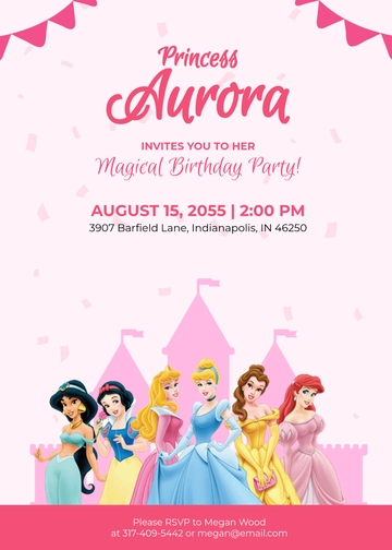 Free Disney Princess Birthday Invitation Template to Edit Online