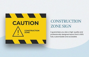 Construction Zone Sign Template