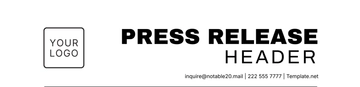 Free Default Press Release Header Template to Edit Online