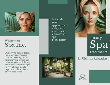 Free Spa Treatment Brochure Template