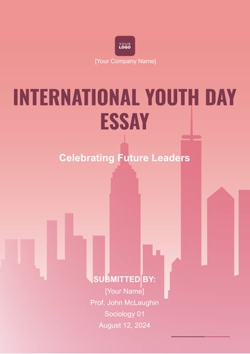 Free International Youth Day Essay Template to Edit Online