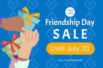 Free Friendship Day Sale Banner Template to Edit Online