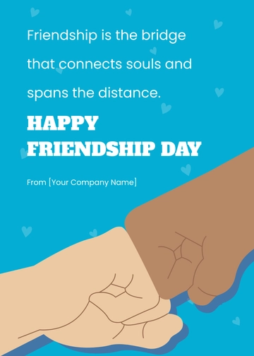 Free Friendship Day Greeting Card Template to Edit Online