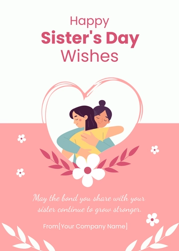 Free Sisters Day Wishes Template to Edit Online