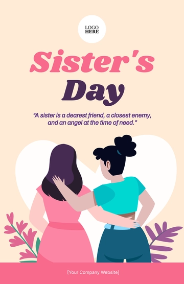 Free Sisters Day Poster Template to Edit Online